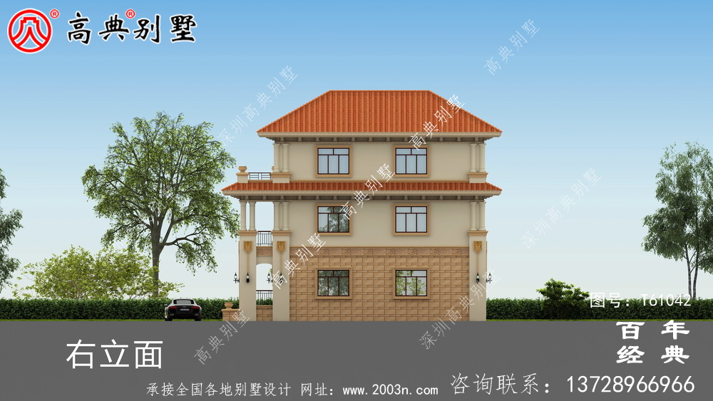 欧式三层高级别墅设计图_农村三层别墅设计图纸