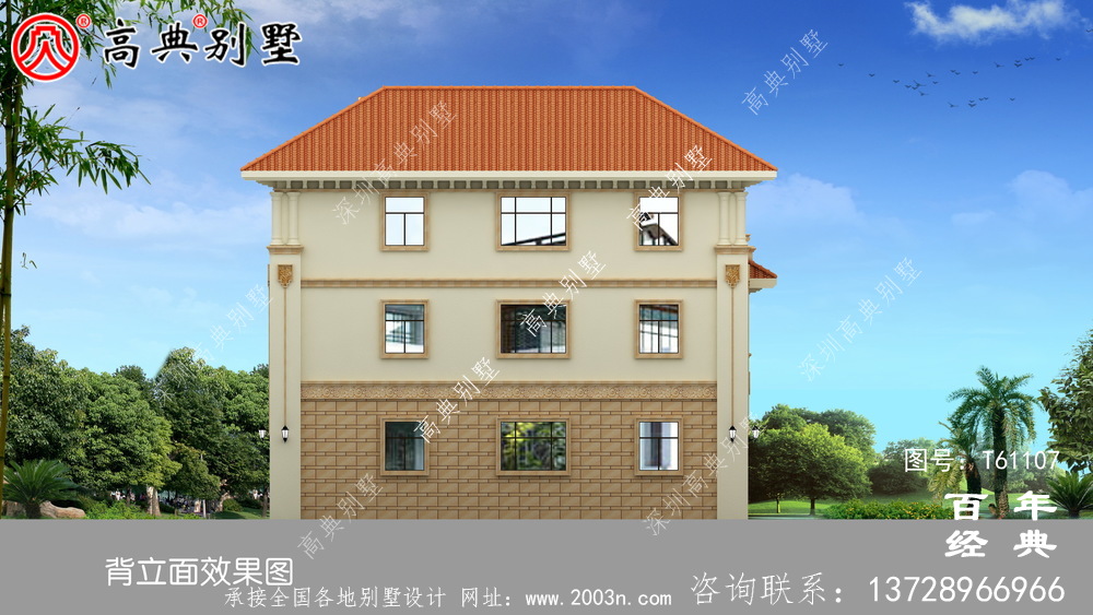 簡單三層歐式別墅效果圖_農村三層別墅設計圖紙