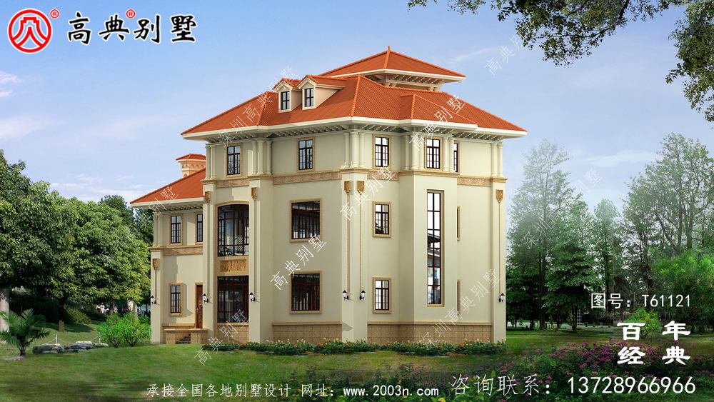 三層帶車庫農村自建房別墅設計圖紙_農村三層房屋設計