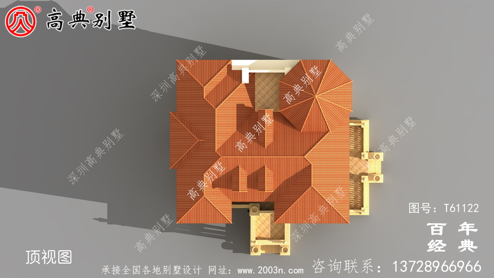 欧式三层别墅设计效果图_农村别墅设计