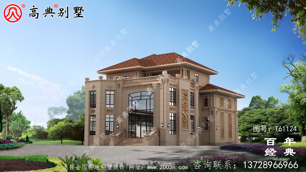 農(nóng)村三層石材別墅設(shè)計(jì)圖紙及效果圖_農(nóng)村三層別墅設(shè)計(jì)