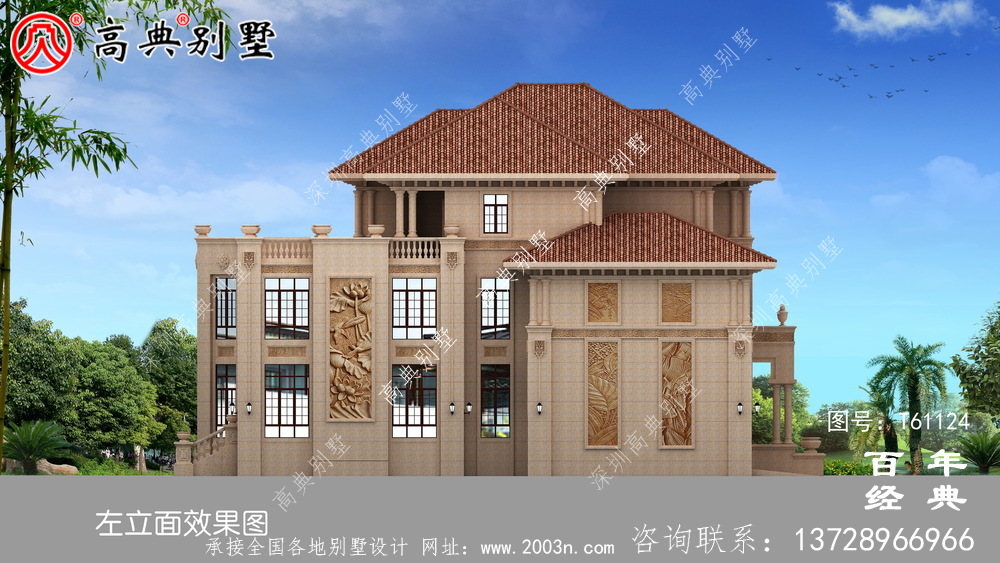 農(nóng)村三層石材別墅設(shè)計(jì)圖紙及效果圖_農(nóng)村三層別墅設(shè)計(jì)
