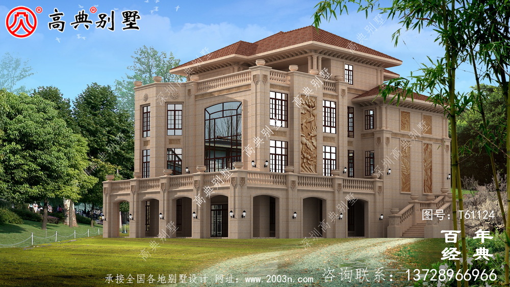 農(nóng)村三層石材別墅設(shè)計(jì)圖紙及效果圖_農(nóng)村三層別墅設(shè)計(jì)