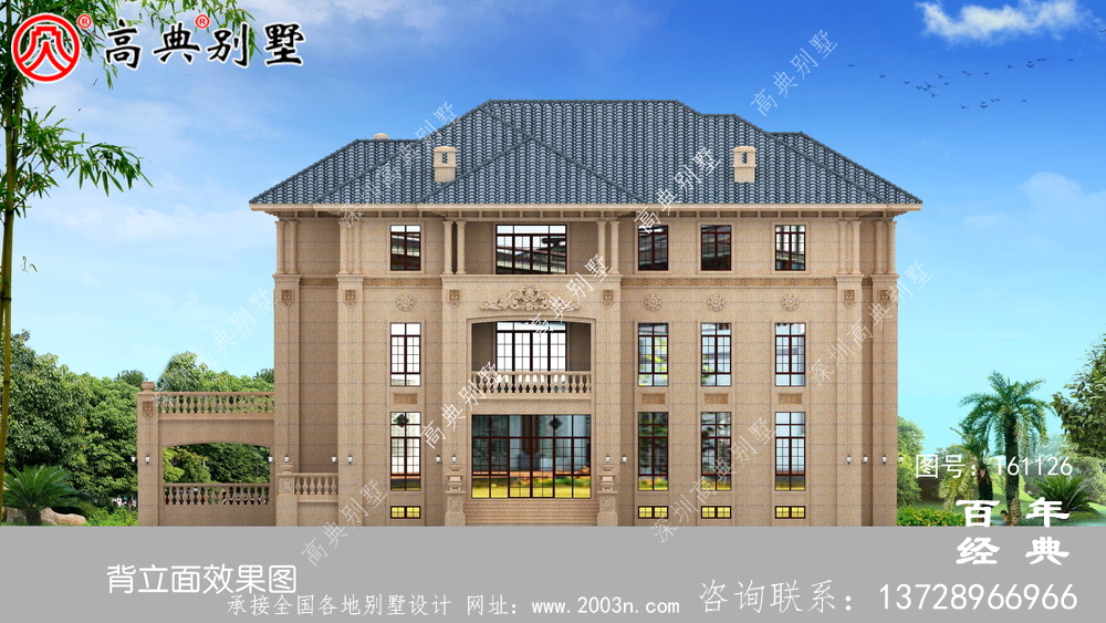 復式純石材三層別墅設計圖紙_農村三層房屋設計