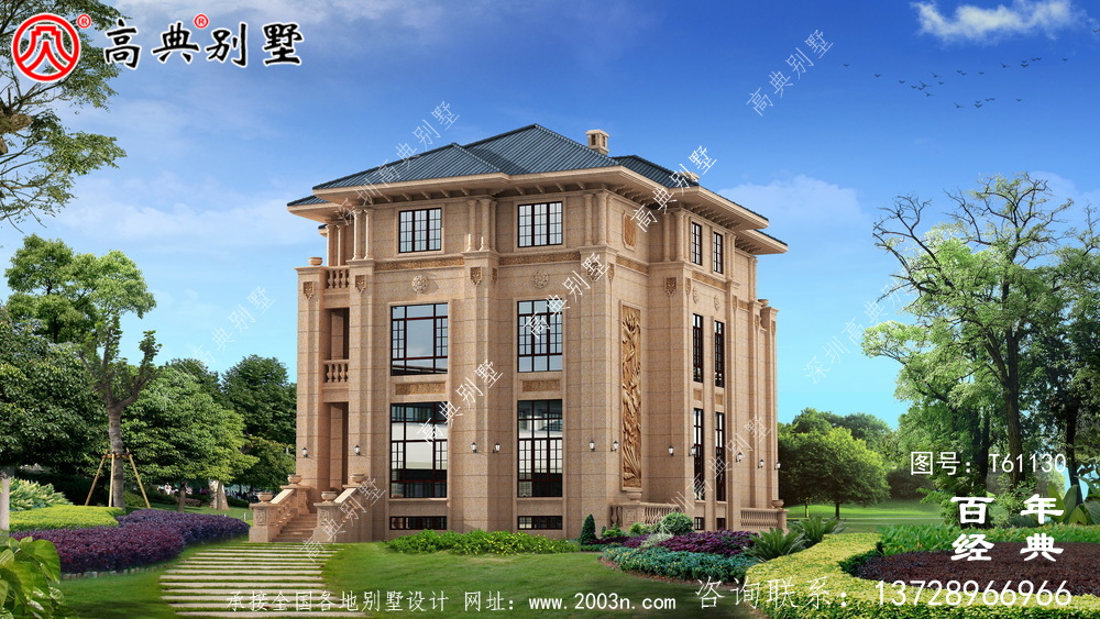 豪華三層石材別墅建筑設(shè)計(jì)圖紙_農(nóng)村三層房屋設(shè)計(jì)