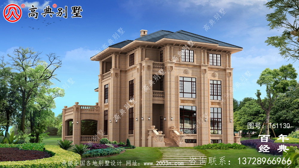 豪華三層石材別墅建筑設(shè)計(jì)圖紙_農(nóng)村三層房屋設(shè)計(jì)