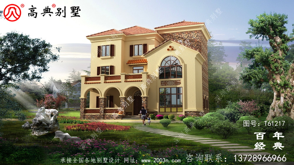 三层欧式别墅设计施工图纸及效果图_农村房屋设计图纸 三层欧式别墅设计施工图纸及效果图_农村房屋设计图纸