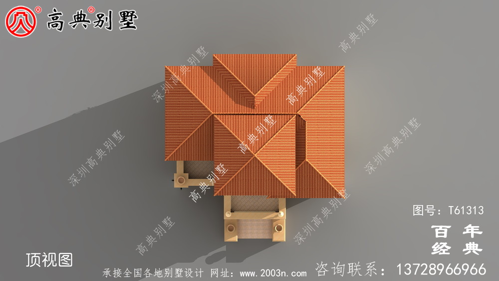 复式三层带露台别墅设计施工图纸及效果图_农村房屋设计图纸