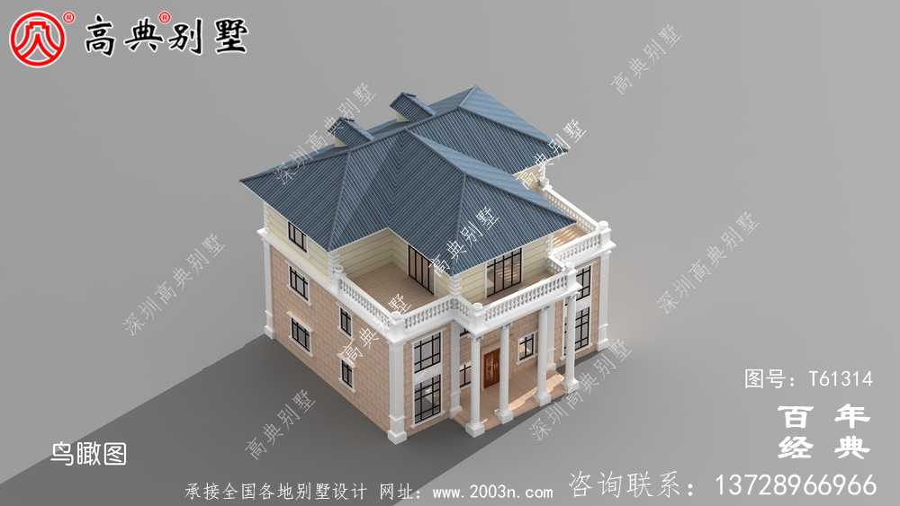 欧式三层别墅设计效果图_农村房屋设计图纸