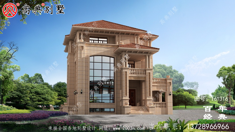 复式古典三层欧式别墅设计图纸_农村三层自建房设计图纸