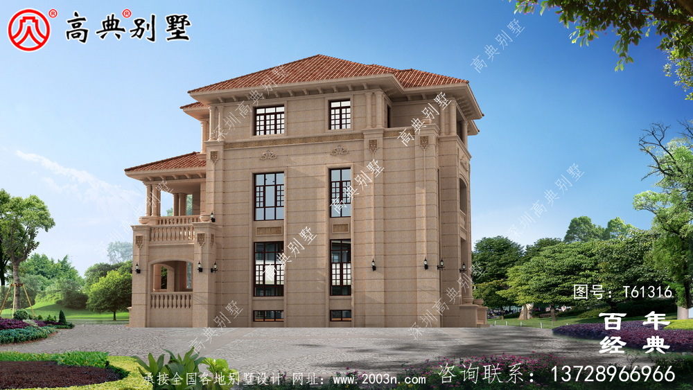 复式古典三层欧式别墅设计图纸_农村三层自建房设计图纸