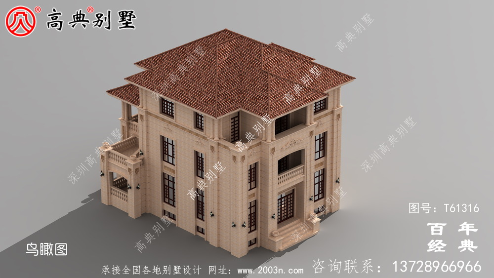 复式古典三层欧式别墅设计图纸_农村三层自建房设计图纸