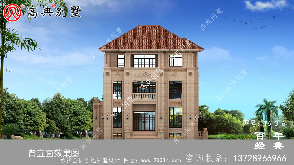 复式古典三层欧式别墅设计图纸_农村三层自建房设计图纸