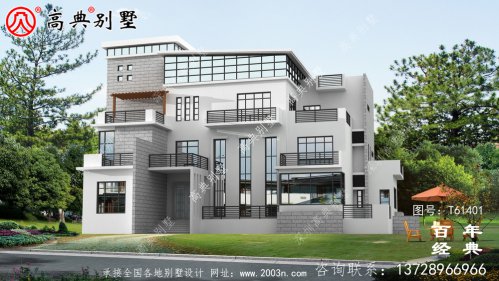 现代四层别墅外观效果图_农村四层自建房屋设计图