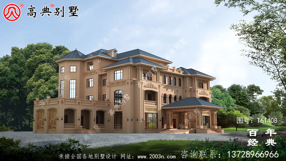 歐式四層豪華別墅設計全套圖紙_四層別墅設計圖紙