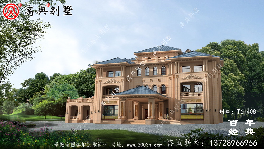 歐式四層豪華別墅設計全套圖紙_四層別墅設計圖紙