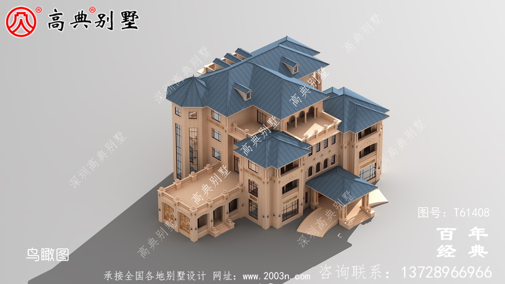 歐式四層豪華別墅設計全套圖紙_四層別墅設計圖紙