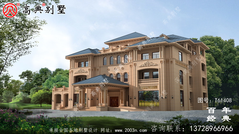 歐式四層豪華別墅設計全套圖紙_四層別墅設計圖紙