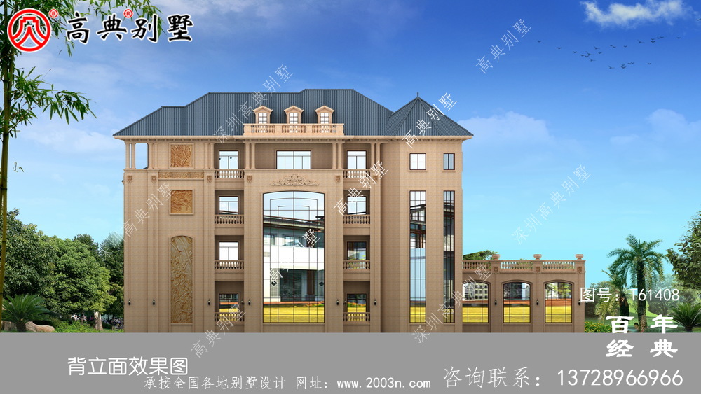 歐式四層豪華別墅設計全套圖紙_四層別墅設計圖紙