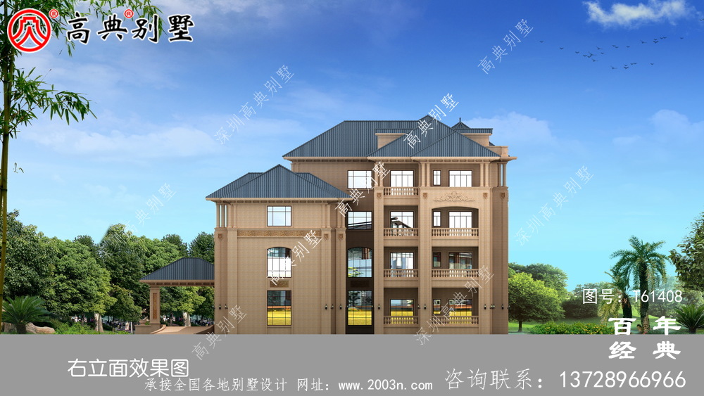 歐式四層豪華別墅設計全套圖紙_四層別墅設計圖紙