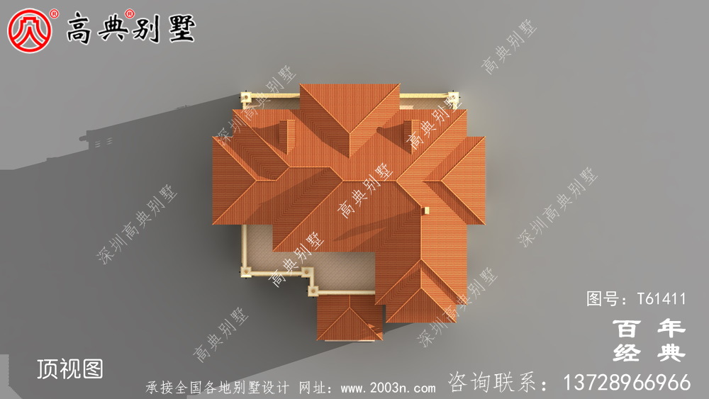 復式三層豪華別墅外觀效果圖大全_三層別墅設計圖紙