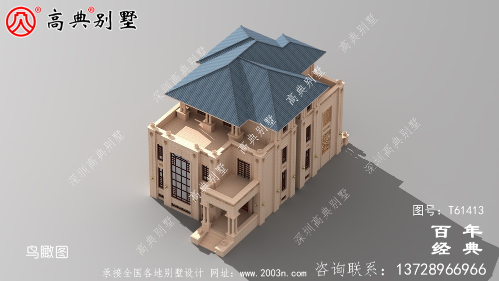復式三層歐式別墅施工圖紙及效果圖大全_農村三層自建房屋設計圖