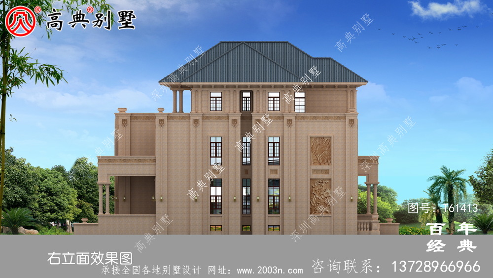 復式三層歐式別墅施工圖紙及效果圖大全_農村三層自建房屋設計圖