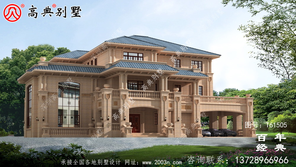三層歐式高端別墅設計圖紙及效果圖_三層別墅設計圖紙