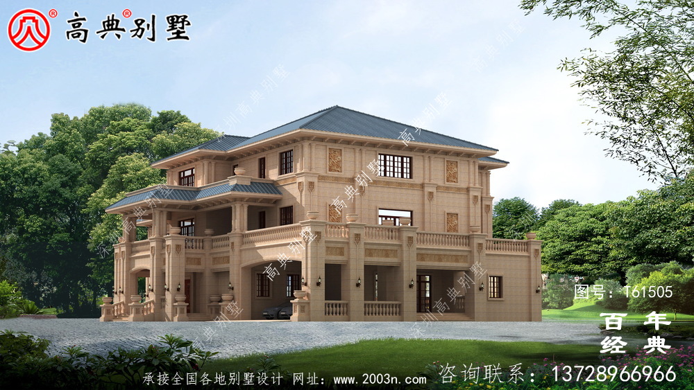 三層歐式高端別墅設計圖紙及效果圖_三層別墅設計圖紙