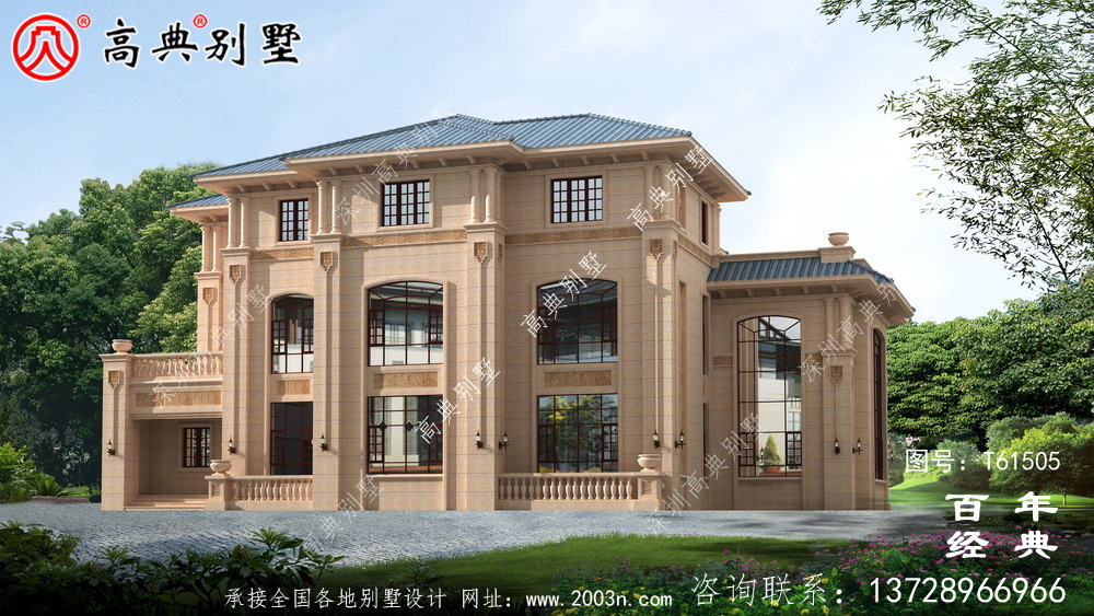 三層歐式高端別墅設計圖紙及效果圖_三層別墅設計圖紙