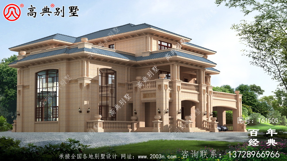 三層歐式高端別墅設計圖紙及效果圖_三層別墅設計圖紙