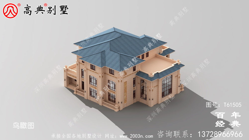三層歐式高端別墅設計圖紙及效果圖_三層別墅設計圖紙