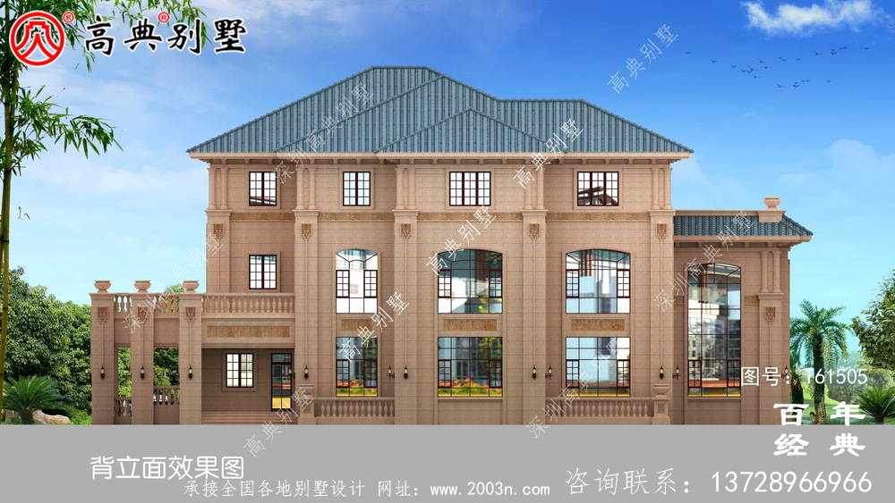 三層歐式高端別墅設計圖紙及效果圖_三層別墅設計圖紙