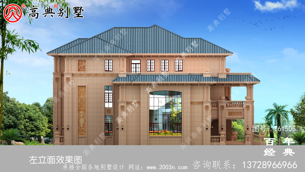 三層歐式高端別墅設計圖紙及效果圖_三層別墅設計圖紙