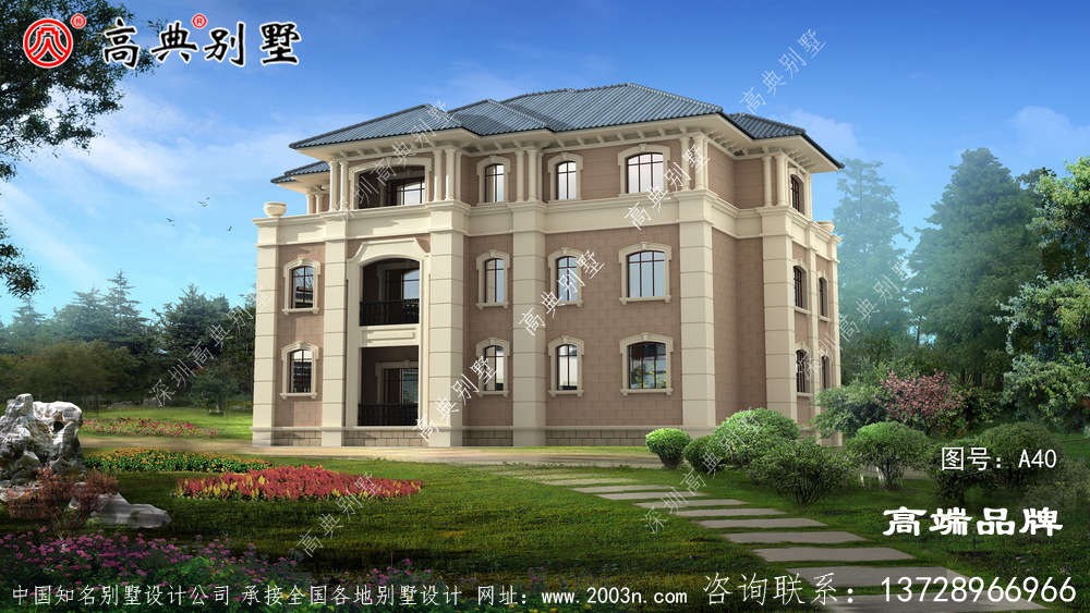 豪华三层别墅设计图,户型经典,高级大气