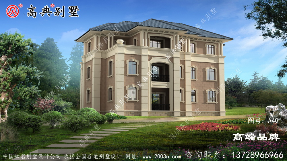 豪华三层别墅设计图,户型经典,高级大气