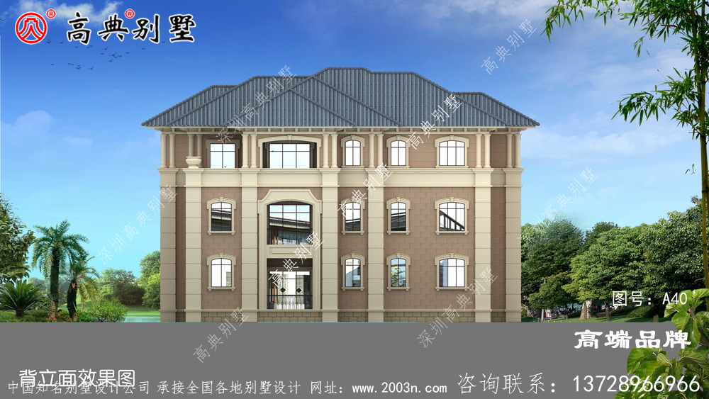 豪华三层别墅设计图,户型经典,高级大气