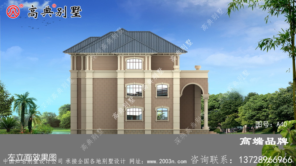 豪华三层别墅设计图,户型经典,高级大气