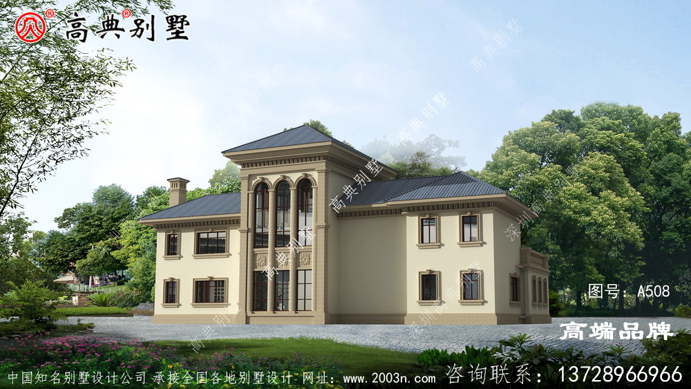 欧式风格二层别墅图片大全