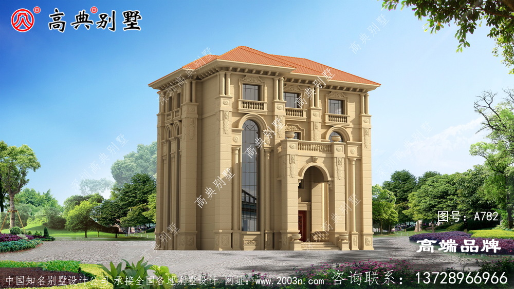 法式風(fēng)格別墅外觀圖