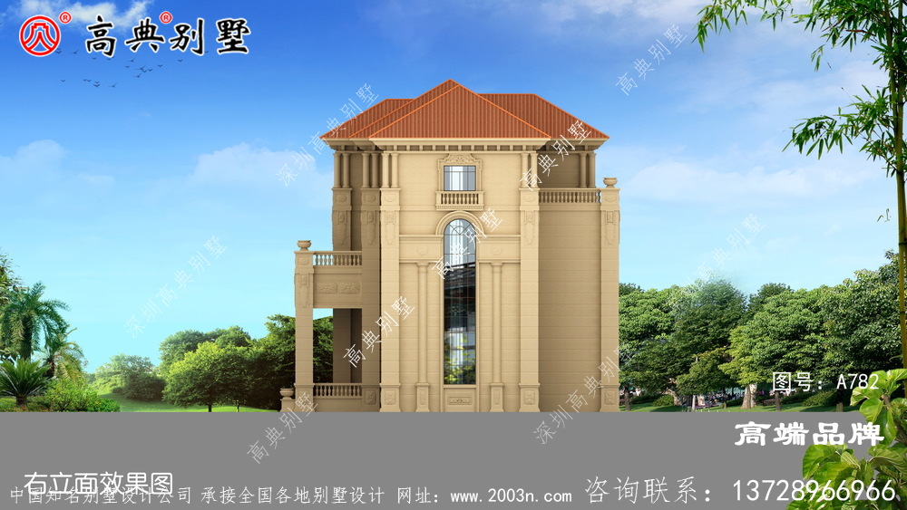 法式風(fēng)格別墅外觀圖