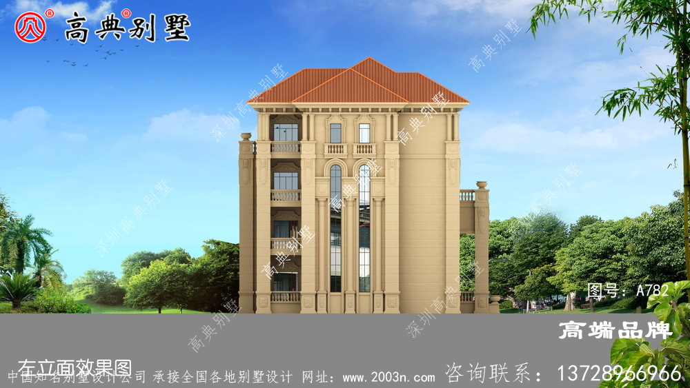 法式風(fēng)格別墅外觀圖