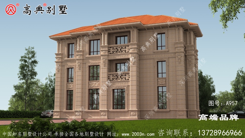 纯石材干豪华别墅设计图纸