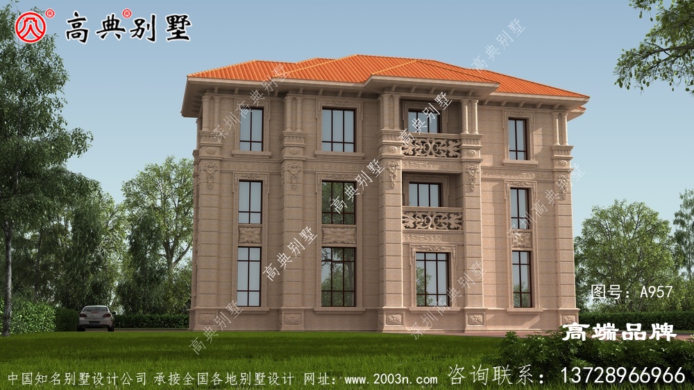 纯石材干豪华别墅设计图纸