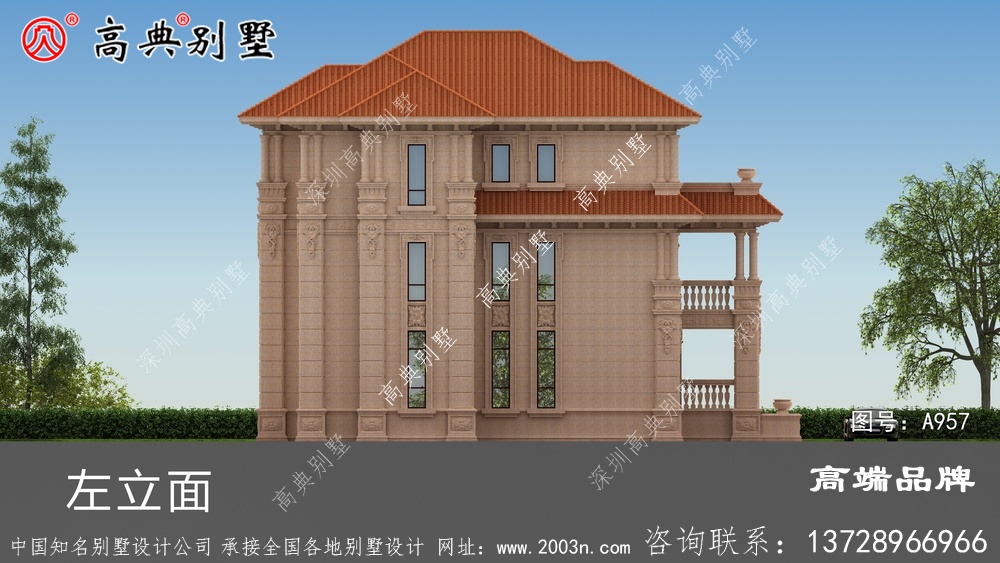 纯石材干豪华别墅设计图纸