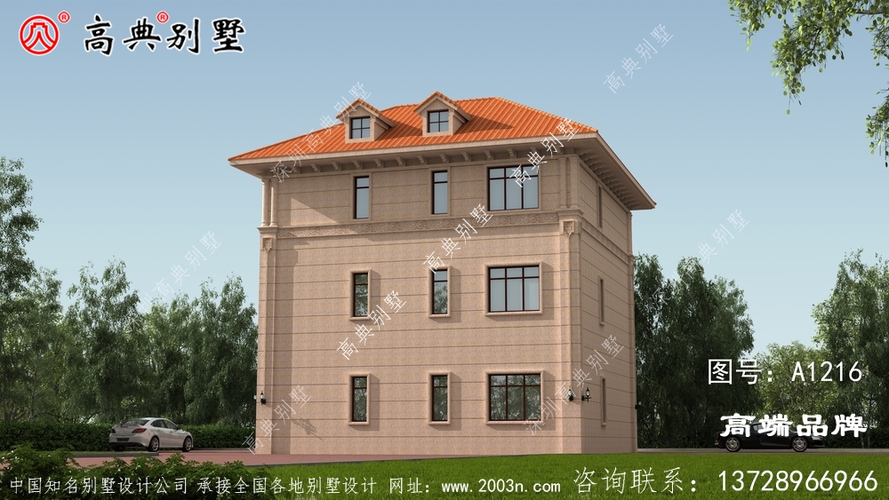 三层欧式石材别墅设计图纸