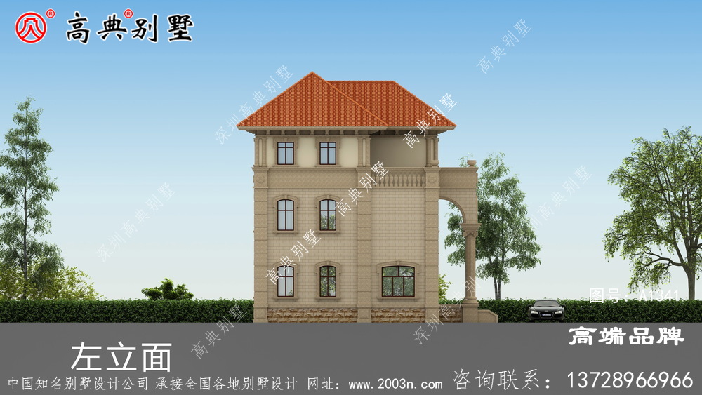 欧式三层别墅设计图