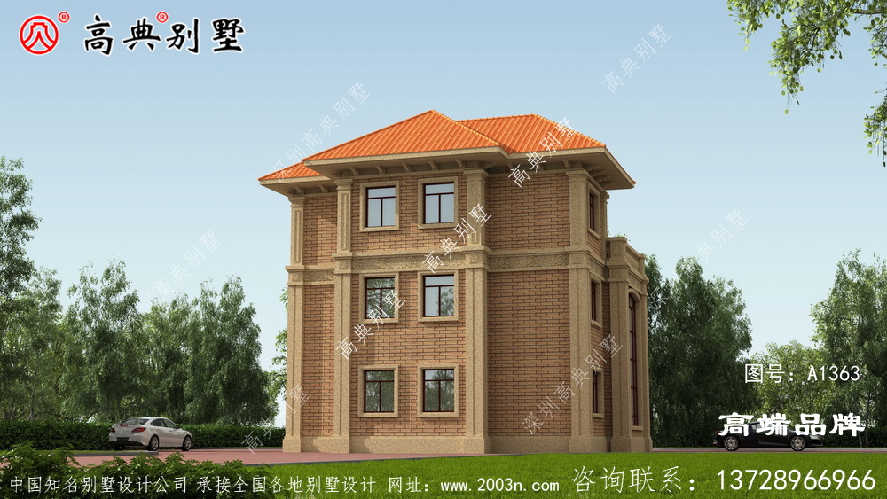 欧式三层别墅设计图纸