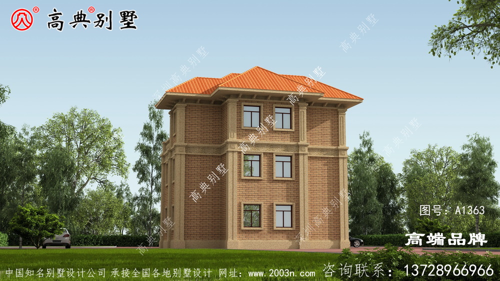 欧式三层别墅设计图纸