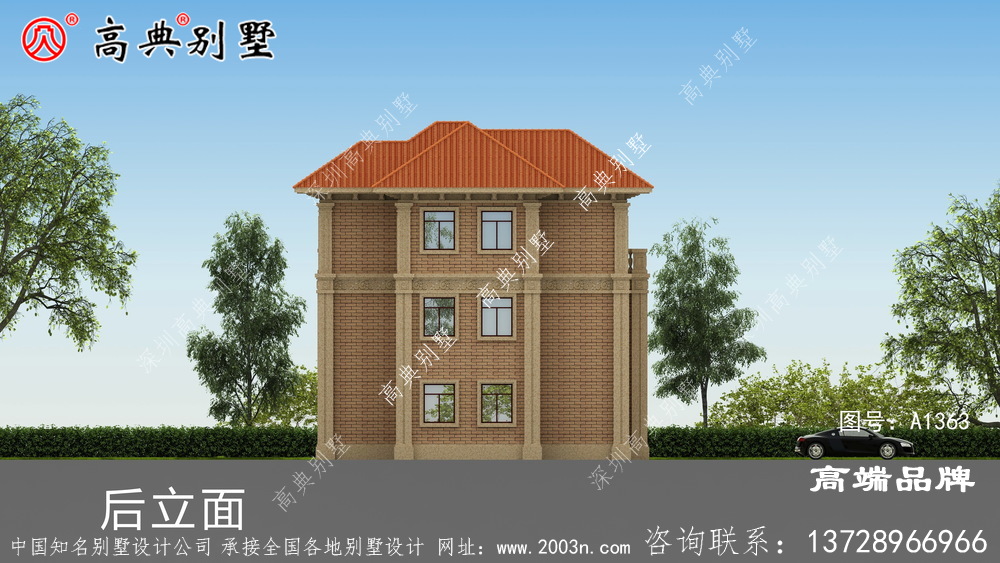 欧式三层别墅设计图纸